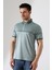 Fermuar Detaylı Desenli Pamuklu Polo Yaka T-Shirt 3