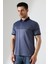 Fermuar Detaylı Desenli Pamuklu Polo Yaka T-Shirt 2