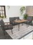 Modern Serisi Balkon, Bahçe, Cafe - Metal Kanepe Koltuk Takımı - 2+1+1 60 x 90 cm Masalı - Koyu Gri 1
