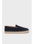 Deri ve Süet Karışımlı Hasır Detaylı Espadril Erkek Espadril 50541781 401 1