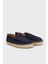 Deri ve Süet Karışımlı Hasır Detaylı Espadril Erkek Espadril 50541781 401 2