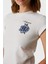 % 100 Pamuk Regular Fit Bisiklet Yaka Sırt Baskılı T Shirt Bayan T Shirt 053 3