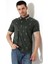 Erkek Yakası Çıt Çıt ve Fermuar Detaylı, Desenli Polo Yaka T-Shirt 5