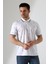Erkek Yakası Çıt Çıt ve Fermuar Detaylı, Desenli Polo Yaka T-Shirt 2