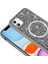 iPhone 11 Kılıf Pırlanta Tasarımlı M-Safe Şarj Özellikli Mozaik Silikon Kılıf 4