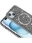iPhone 15 Kılıf Pırlanta Tasarımlı M-Safe Şarj Özellikli Mozaik Silikon Kılıf 3