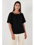Güpürlü Regular Fit Kare Yaka Bluz Bayan Bluz 5869003 3