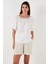 Güpürlü Regular Fit Kare Yaka Bluz Bayan Bluz 5869003 5