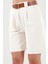 Pamuklu Relaxed Fit Yüksel Bel Kemerli Gabardin Short Bayan Şort 668YP4710 4