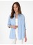 Kadın Açık Mavi Oversize Uzun Kollu Gömlek 50311567-VR003 1