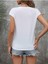 V Yaka Bel Boy T-Shirt - Beyaz 5