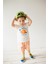 Erkek Bebek T-Shirt Çizgili Şort Takım Turuncu 3