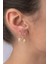 14 Ayar Altın Kristal Midi Top Küpe 1
