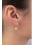 14 Ayar Altın Kristal Midi Top Küpe 2