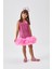 Fuşya Etek Ucu Tüllü Pullu Kız Çocuk Elbise - Evie 3