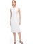 Beyaz Dellas Slim Fit Midi Boy Elbise 3