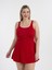 Kadın Büyük Beden Kırmızı Scarlett Tokalı Elbise Mayo 3