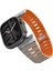 Watch Ultra 49MM Gemini Serisi Tpu Magnetik Silikon Kordon Gri-Turuncu 1