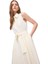 Ekru Espoir Regular Fit Midi Boy Elbise 2
