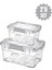 Kilitli Saklama Kabı 2 Boy Set Larder Saklama Kabı Set 750ML+1500ML 1