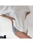 Drappe Bisiklet Yaka Basic T-Shirt - Beyaz 2
