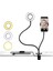 Telefon Tutucu Tripod Canlı Yayın Youtuber Tripot Live 3 Renk LED Işıklı Ayarlanbilir USB Masa Lambası Metal Ayaklı Kıskaçlı 1