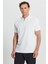 Pamuklu Slim Fit Dar Kesim Polo Yaka Jakarlı Esnek Tişört 1