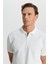 Pamuklu Slim Fit Dar Kesim Polo Yaka Jakarlı Esnek Tişört 4