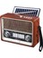 Nostalji Radyo LED Fener Işıklı Retro Bluetooth Hoparlör Usb/tf/aux + Solar Panel Güneş Enerjili Şarjlı Batarya 1