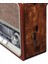 Nostalji Radyo LED Fener Işıklı Retro Bluetooth Hoparlör Usb/tf/aux + Solar Panel Güneş Enerjili Şarjlı Batarya 2