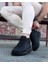 WG032 Kömür Bağcıklı Sneakers Yarım Bilek Bot 2