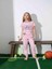 Kız Çocuk Desenli Pembe Pijama Takımı 2