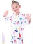 Kiz Çocuk Desenli̇ Düğmeli̇ Uzun Kollu Pi̇jama Takimi 4