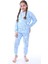 Kız Çocuk Gökkuşağı Desenli Uzun Kollu Pijama Takımı 2