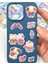 Sevimli Tavşan ve Dostları Kabartmalı Sticker Mavi 2