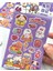 Sevimli Tavşan ve Dostları Kabartmalı Sticker Mor 5
