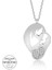 Swarovski Taşlı Gümüş Anne Bebek Bayan Kolye 2
