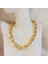 Kadın Gold Kaplama Lüx Model Kalın Zincir Kolye, Altın Kaplama Toplu Zincir Tiffany Blanca Kolye 3