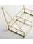 25X15X6CM 4 Bölmeli Pirinç Gold Cam Organizer Takı Aksesuar Makyaj Kutusu Düzenleyici Kalemlik Stan 5