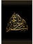 gold Allah-Besmele-Muhammed Islami Kombin |çerçeveli Cam Tablo 3lü Dikey 3