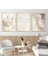 üçlü Gold Metal Çerçeveli Soft Fenomen Moda Cam Tablo Seti |cam Tablo 3lü Dikey 1