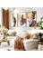 soft Sarı-Kahve Minimalist Yapraklı Set 04 |çerçeveli Cam Tablo 3lü Dikey 1