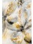 beyaz-Siyah-Gold Soft Renk Soyut Çiçek Kombini 02 |çerçeveli Cam Tablo 3lü Dikey 3