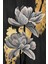 |gri-Siyah -Gold Soft Renk Soyut Seti 03 |çerçeveli Cam Tablo 3lü Dikey 2