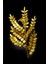 siyah-Gold Yapraklar Seti 01 |çerçeveli Cam Tablo 3lü Dikey 3