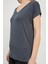 V Yaka Salaş Viskon T-Shirt 4