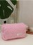 Pembe Havlu Kumaş Düzenleyici Kozmetik Makyaj Çantası Büyük Boy Ölçüler 20X10X10 3