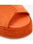 Platform Taban Deri Espadril 2