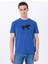 Bisiklet Yaka Baskılı Indigo Erkek T-Shirt M5SM-TST1285 3
