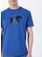 Bisiklet Yaka Baskılı Indigo Erkek T-Shirt M5SM-TST1285 4